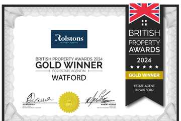 Voted Best Estate Agency in Watford, for the successive year